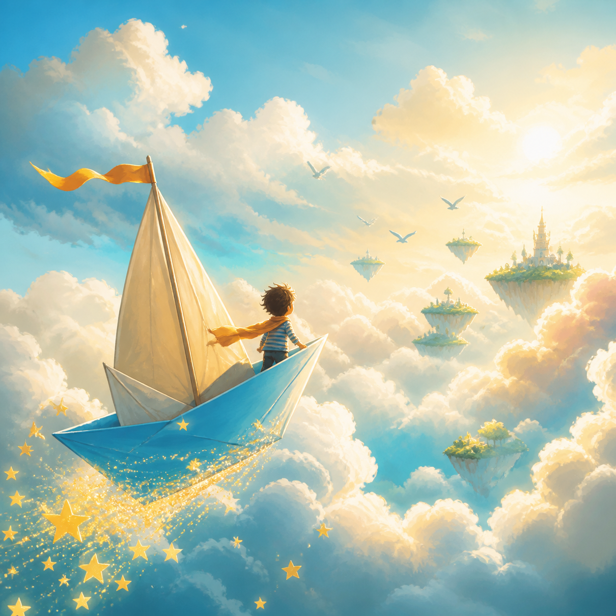 Portada ilustrada de Viaje al país de las nubes